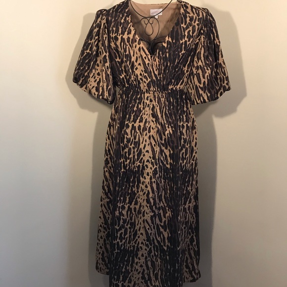 Love Adam Dresses & Skirts - Love Adam Leopard Print Short Sleeve Dress!